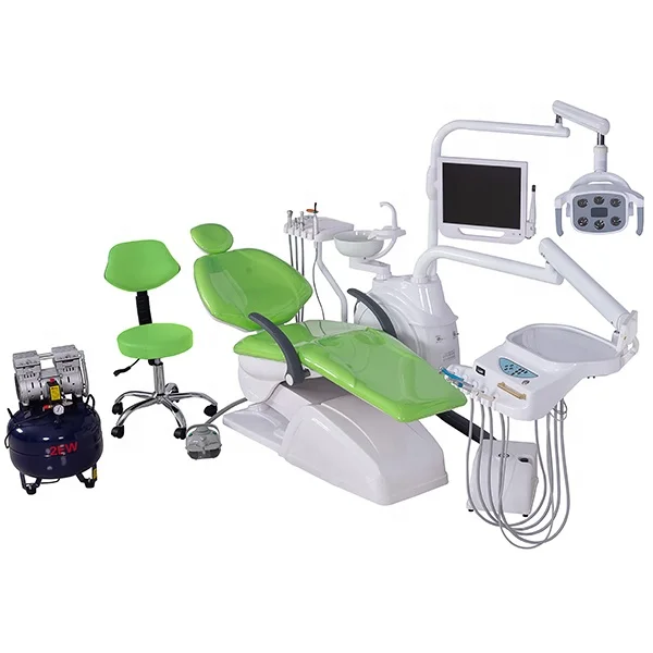 Full Set Teeth Whitening Machine Hand Pieces Light Cure Compressor Sillon Complete Dental Chair