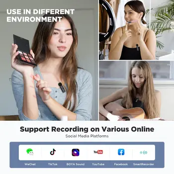 BOYA BY-V1 BY-V2 Live Stream Wireless Lapel Microphone Type-C Wireless Microphone Mini Lapel Mic Wireless Lavalier Microphone detail image