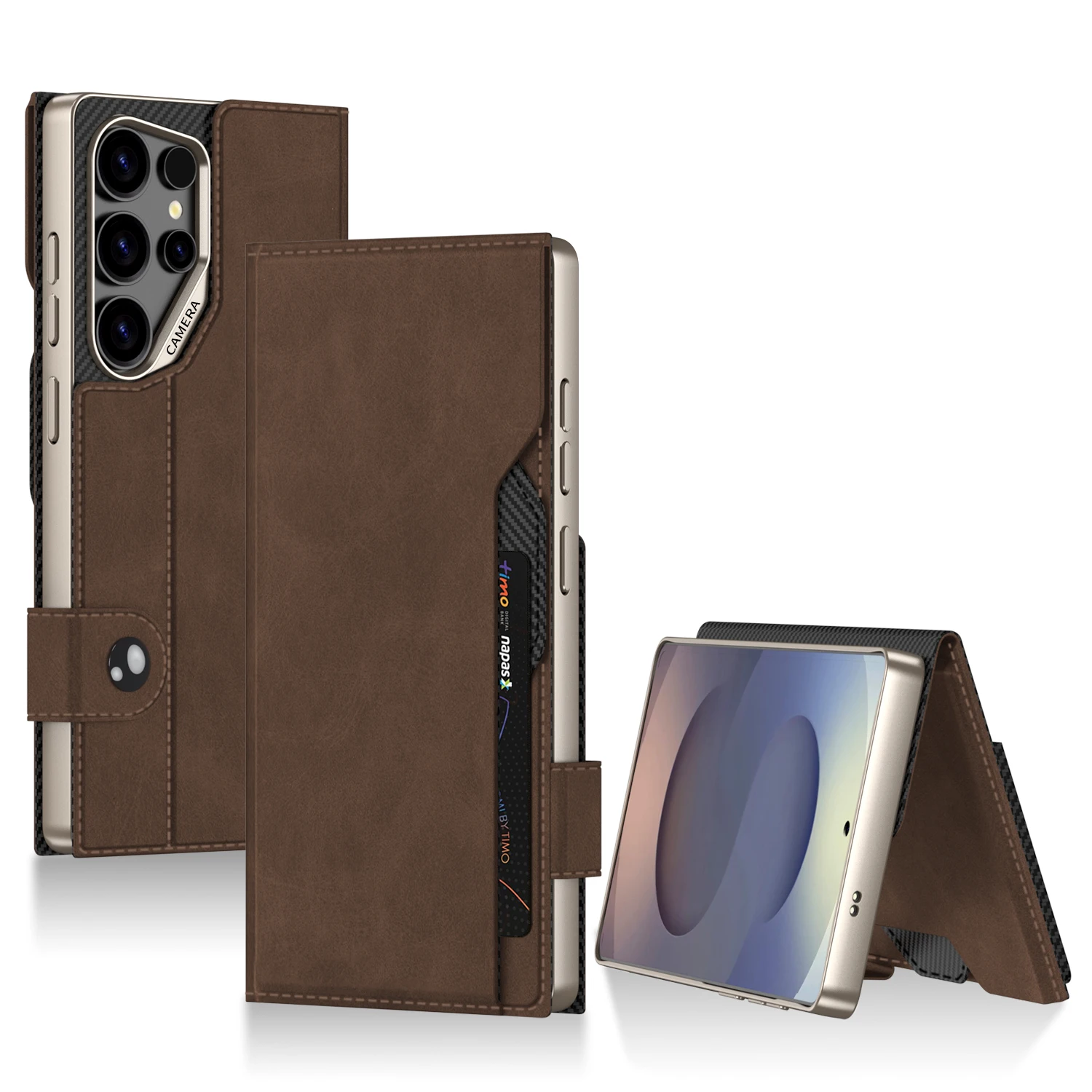 Ultra-Safe Frosted PC Case for for S25 Ultra with Dual Card Slots Drop Protection Pure Color Design