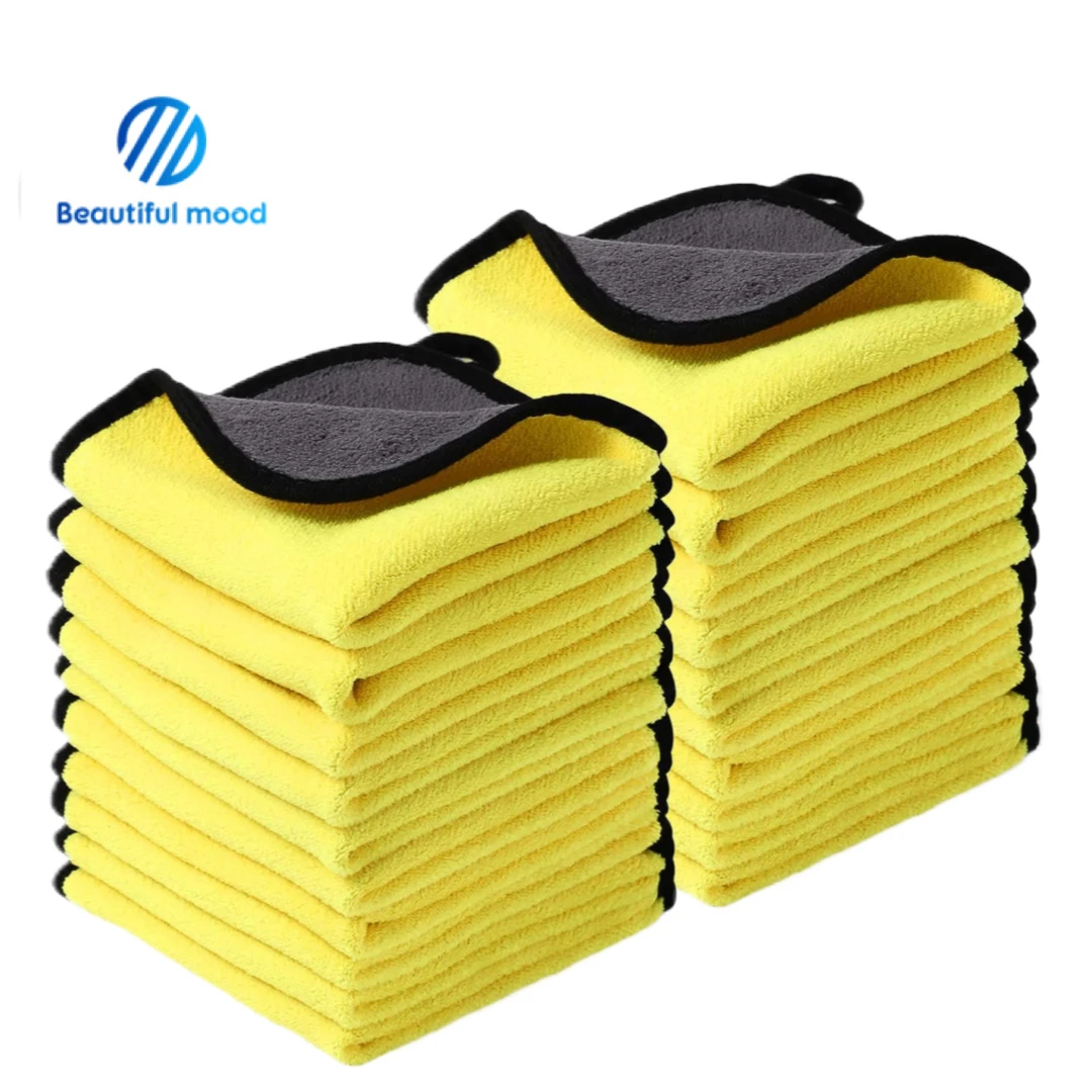 Быстросохнущее роскошное абсорбирующее полотенце для автомойки Полотенце для чистки автомобиля из микрофибры