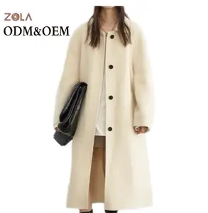 High Quality Winter Ladies Long Clothing Winter Alpaca Fur Coat Outerwear Keep Warm
