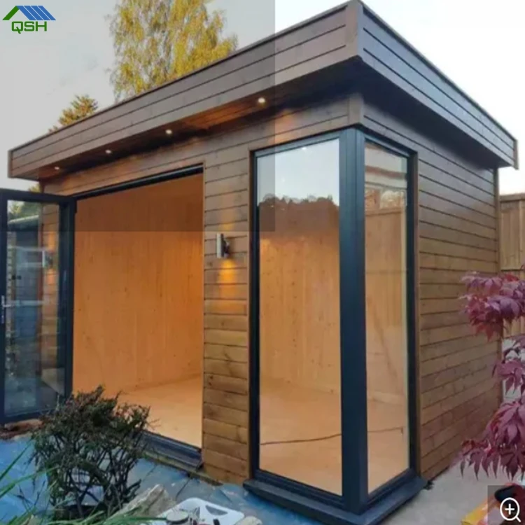 Wooden Facade Modern Modular Prefabricated Buildings Ready Homes Sheds Garden Office Container Prefab Houses