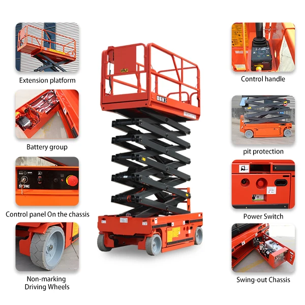 6-18 M Aerial Work Platform Mobile Hydraulic Electric Scissor Lift ...