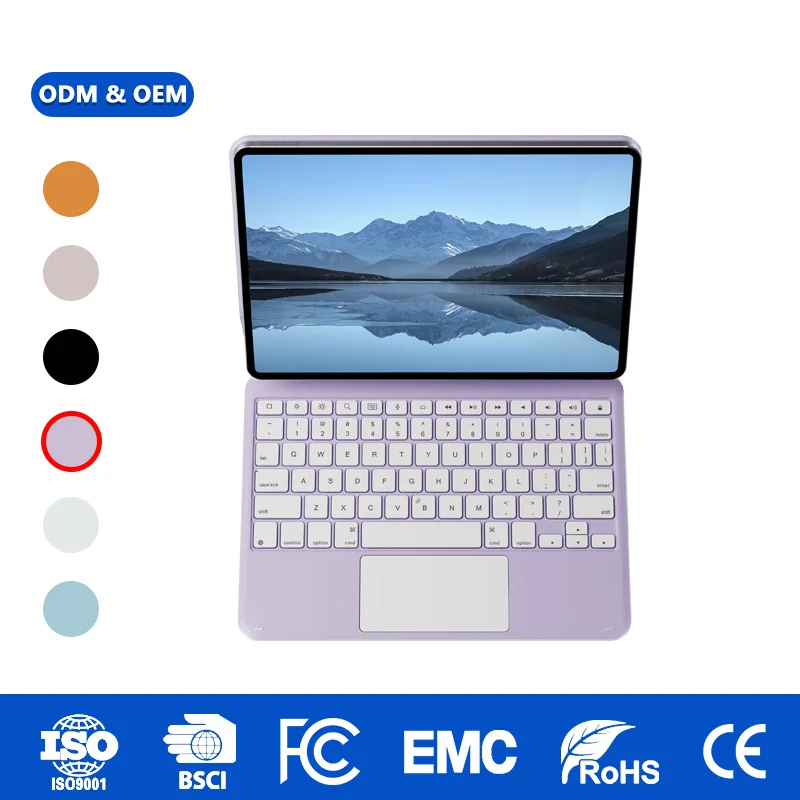 Funda teclado magnética de aleación de aluminio resistente a salpicaduras Laudtec para iPad Pro (2025) de 11