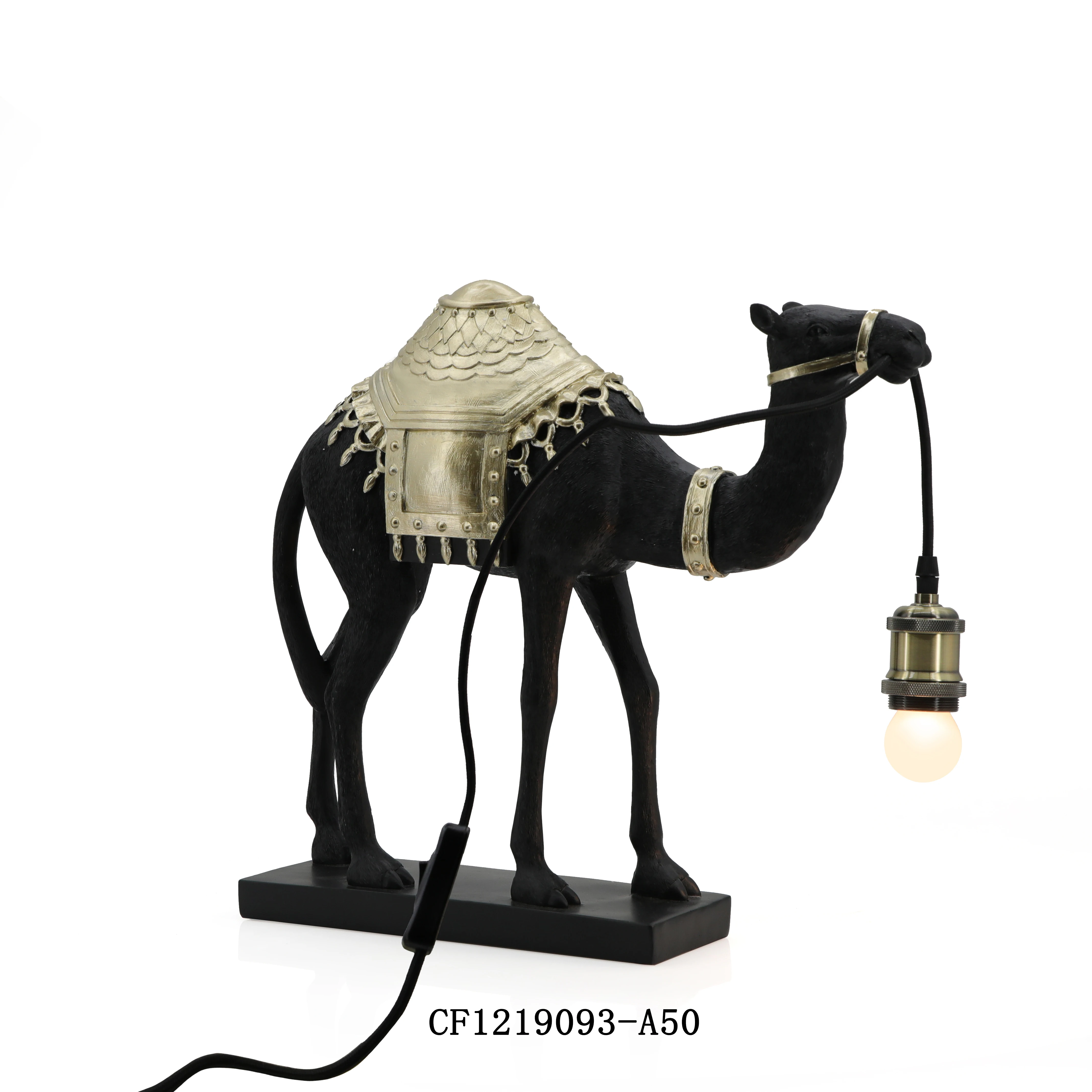 Gifts Lamp Lighting Antique Lamp for Home Decor Table Light Resin 3D Animal Camel Statue Art Gold Foil / Black Modern All-season supplier