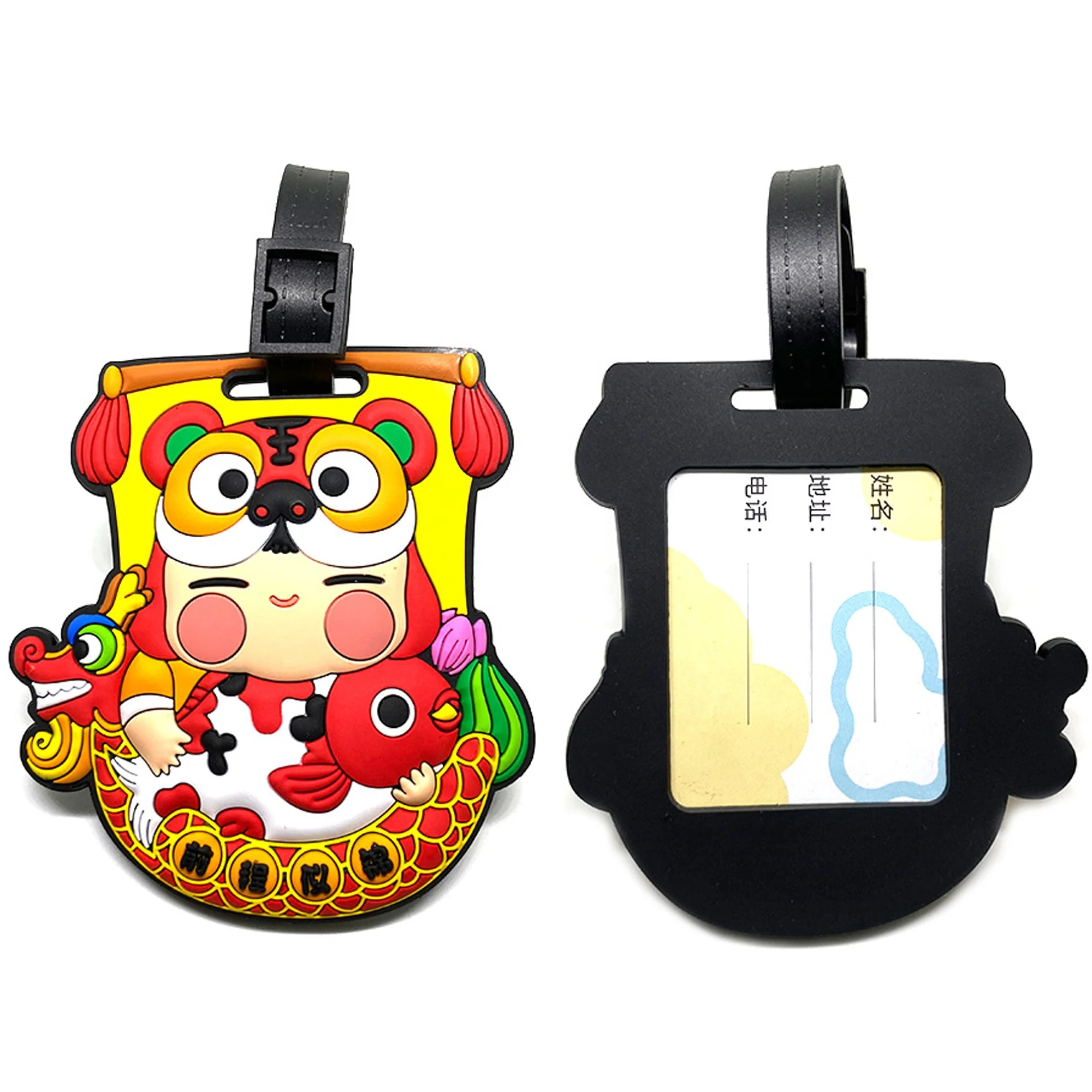 Custom Cute special-shaped 3D Soft Rubber Tag PVC luggage ID Tag Travel For Promotion Gift PVC rubber Luggage Tag