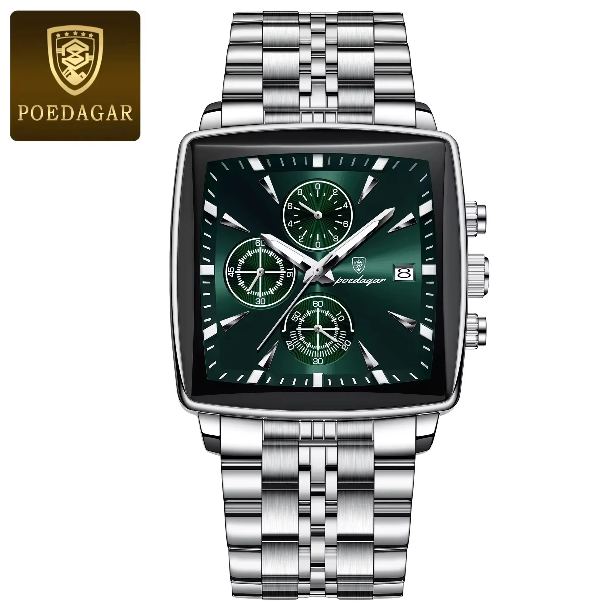 POEDAGAR Watch New Luxury Men's Quartz Watches 866 Man Wristwatch Chronograph Date Displ aperçu 13
