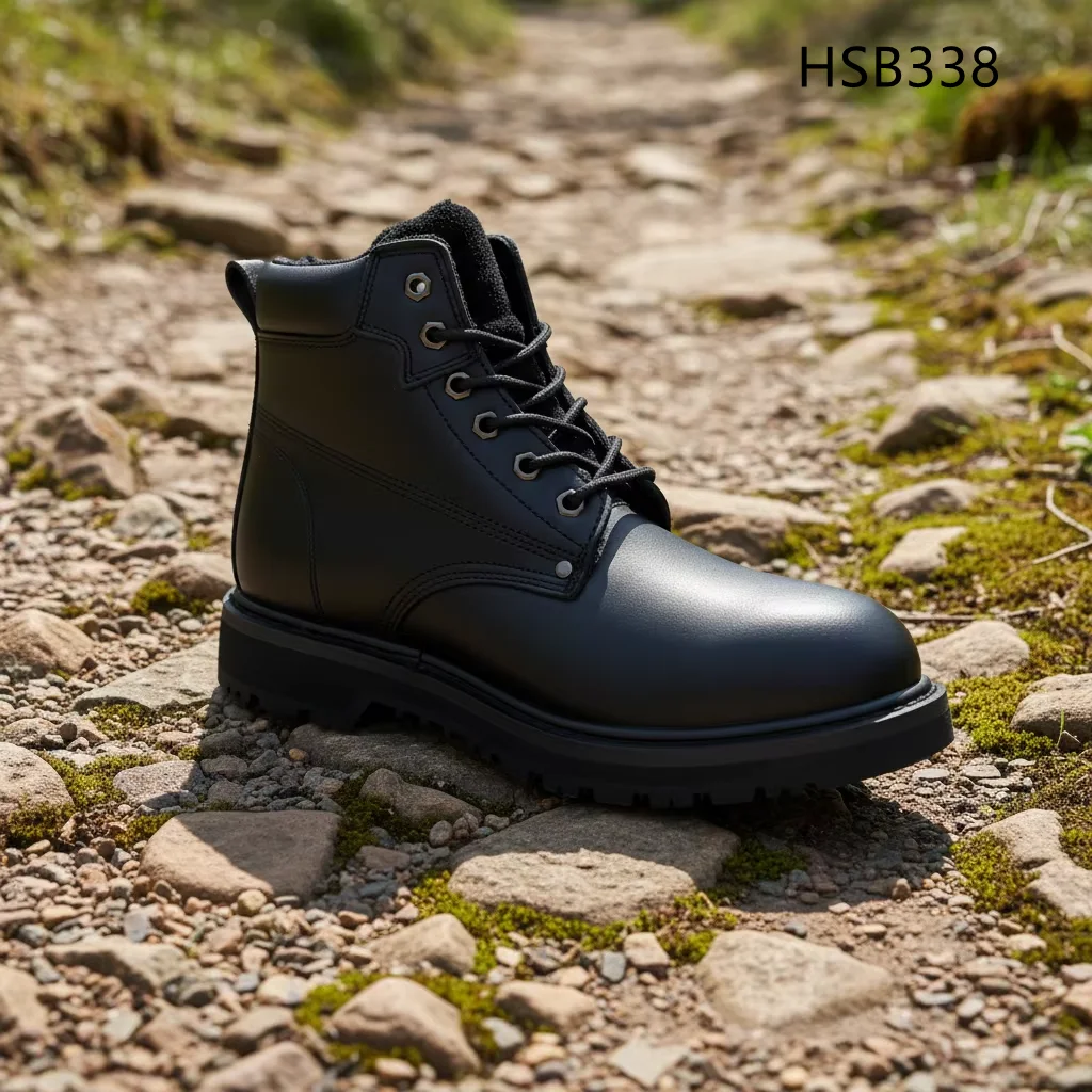 HY,Pipeline Job Mid Calf Corrosion-proof Safety Boots for Industry Anti-stab Goodyear Sole Work Boots with Stitching HSB338