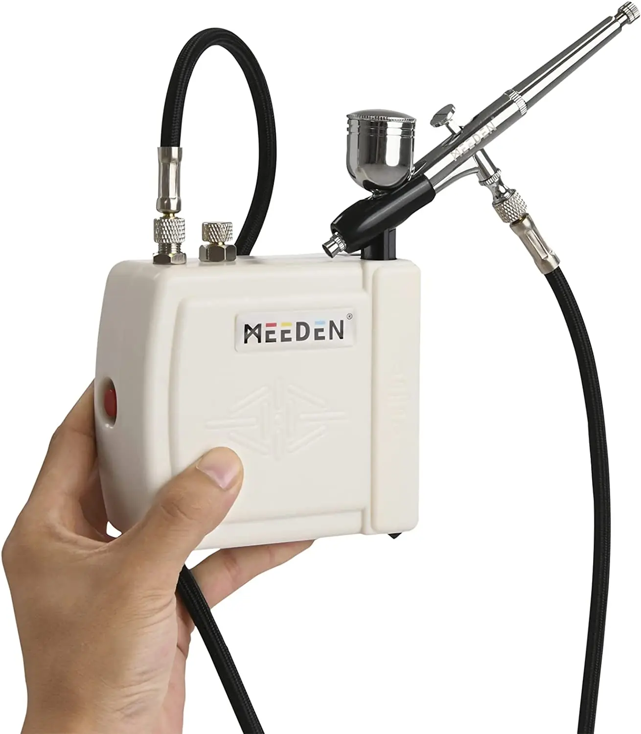 MEEDEN ミニエアブラシキット（コンプレッサー付き）、デュアル