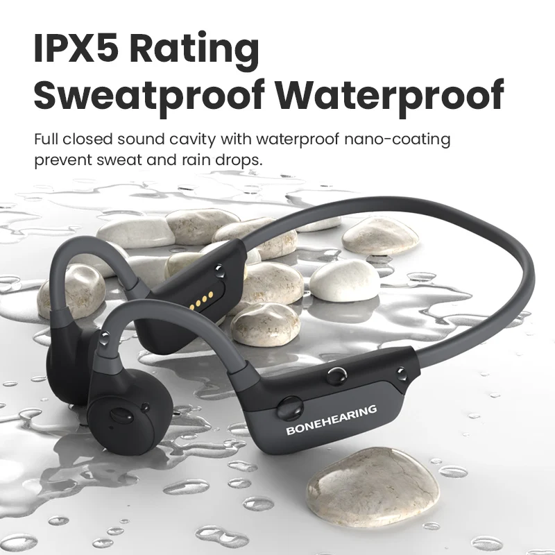 ALOVA Open Ear Bluetooth Wireless Headphone Earphone Bone Conduction Hearing Aids Headphone for Hearing Impaired