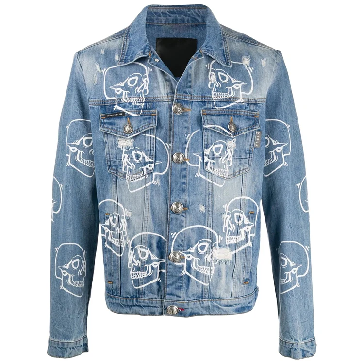 DiZNEW OEM Service Custom Printing Jacket Silm Fit Jeans Jacket