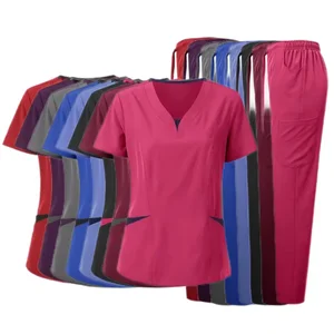 New Style Eco-Friendly Beauty Salon Doctor Nurse Medical Scrubs Joggers Uniform Polyester Spandex