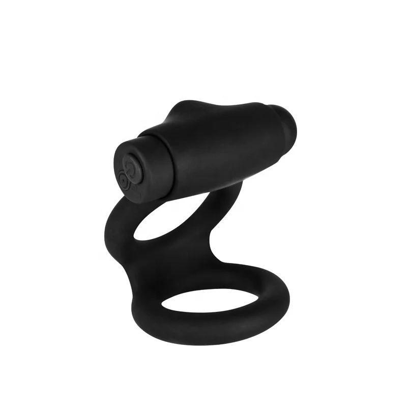 Testicle Ring Vibrating Sex Double Cock Ring With Rechargeable Bullet