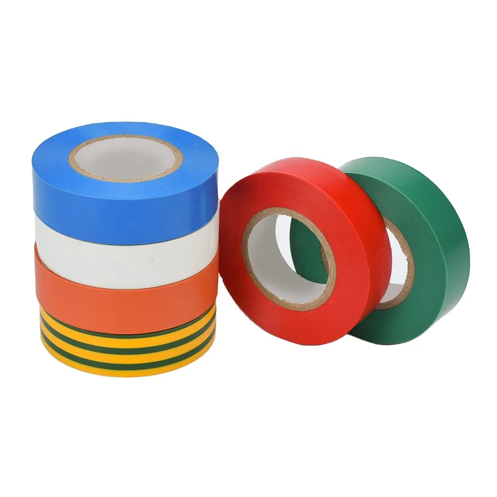 PVC Electrical Insulation Tape High Voltage Colored Flame Retardant Waterproof Electric Wire Vinyl Insulating Adhesive Tape
