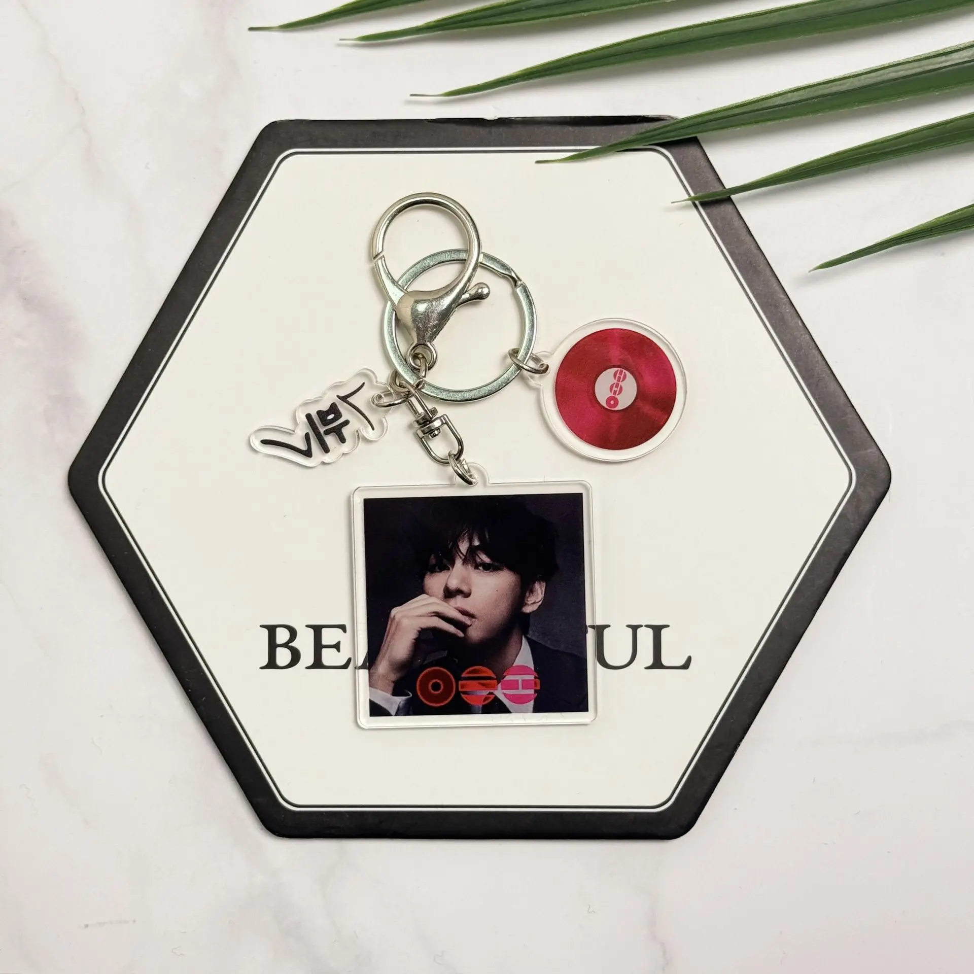 3Pcs/set Jungkook V JIn World Tour ARIARNG Digital Photo Keychain