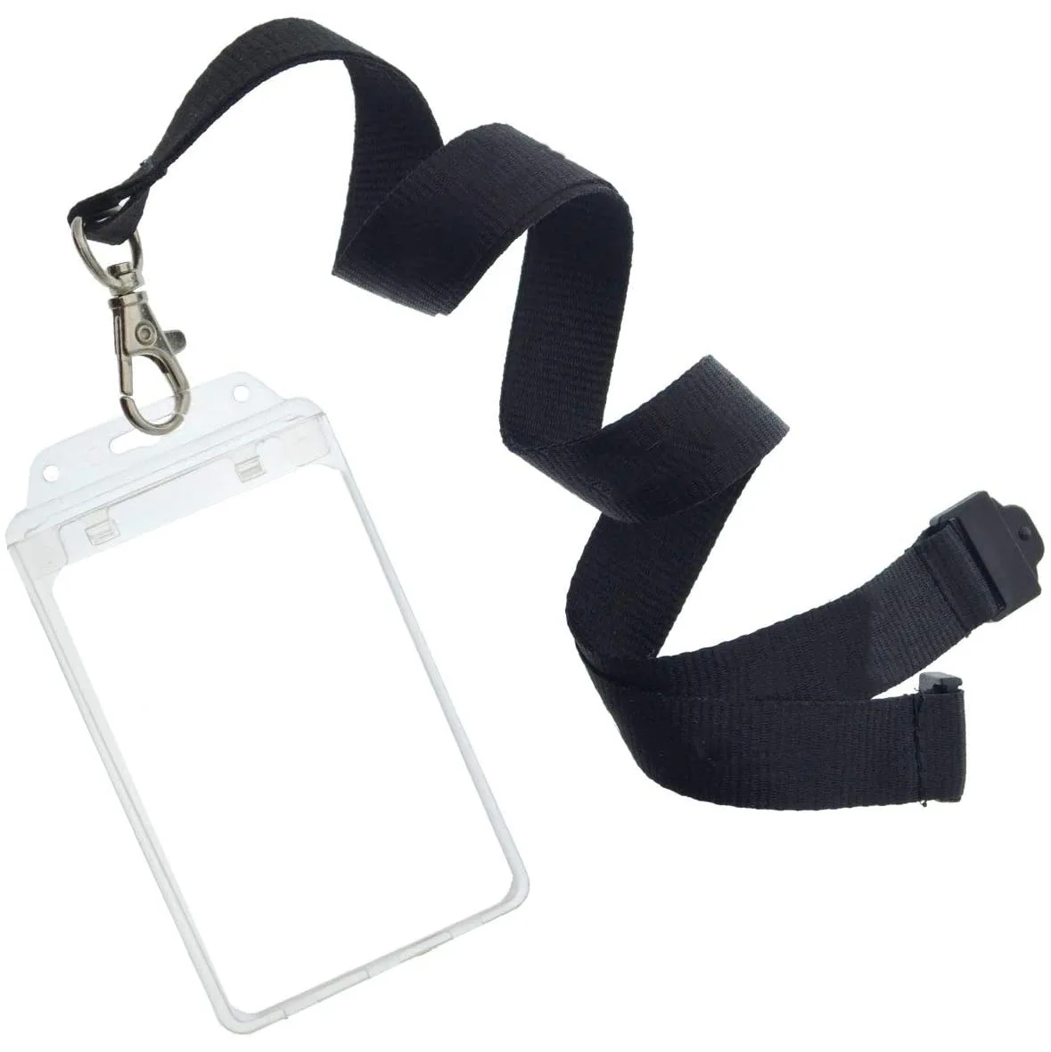 Single Shell-Style ID Card Holder with Lanyard - 10 box