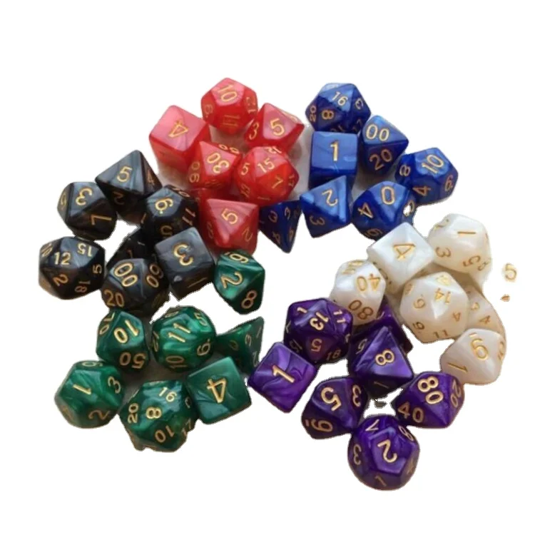 Лидер продаж от производителя, персонализированные прозрачные игральные кости d & d для казино из акриловой смолы, набор многогранных костей