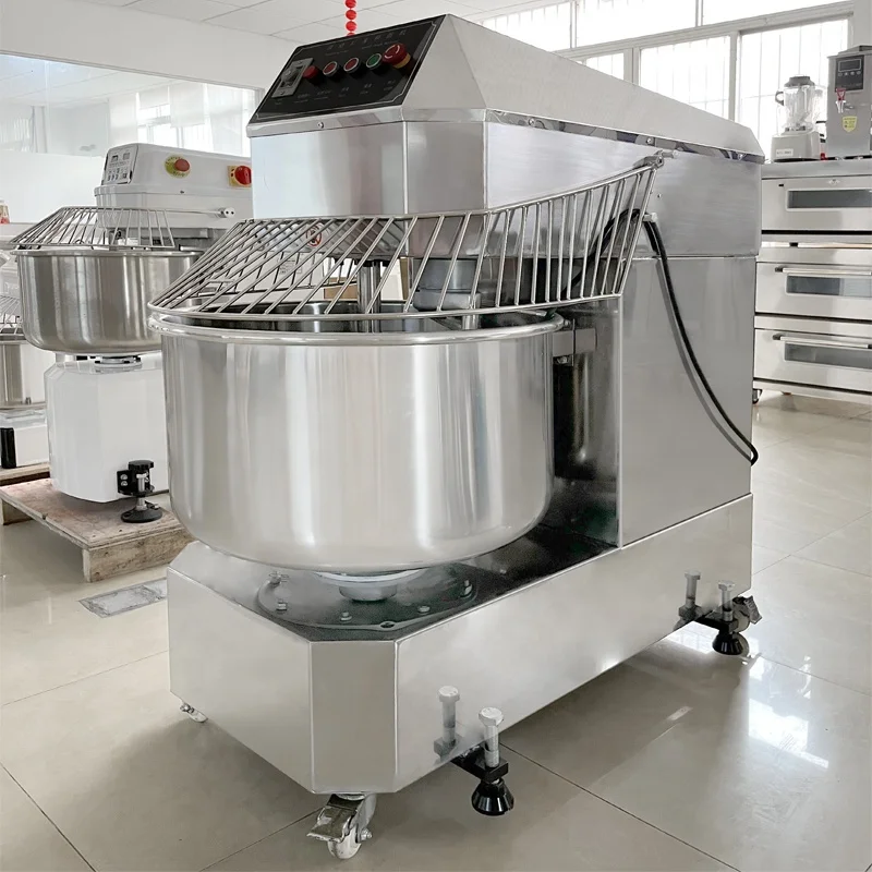 Wholesale Price Adjustable Automatic Industrial Dough Mixer Machine Pizza  Bread Food Mixer Bakery Equipment Spiral Dough Mixer