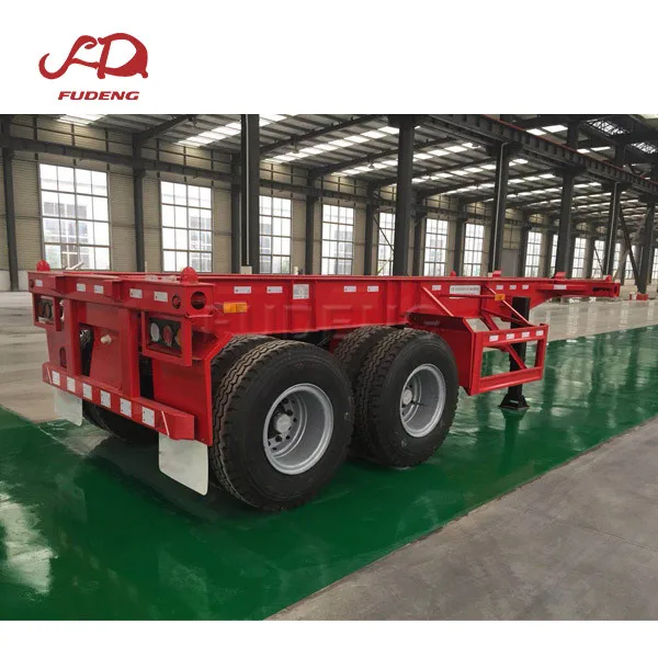 Fudeng Container Trailer 2 or 3 Axle Skeletal Semi Trailer 20ft 40ft Made of Steel Available for Sale in Malaysia