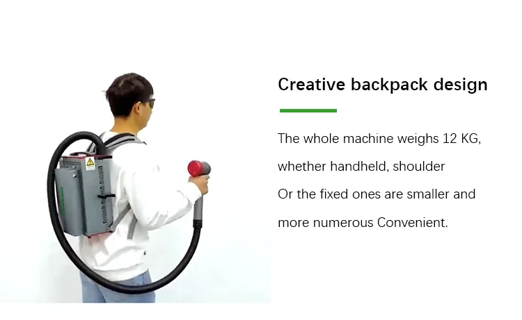 3000W for Mopa Laser Cleaner Backpack Pulse Machine 50W Rust Removal Laser for Wood Stainless Steel Aluminum & UPVC New