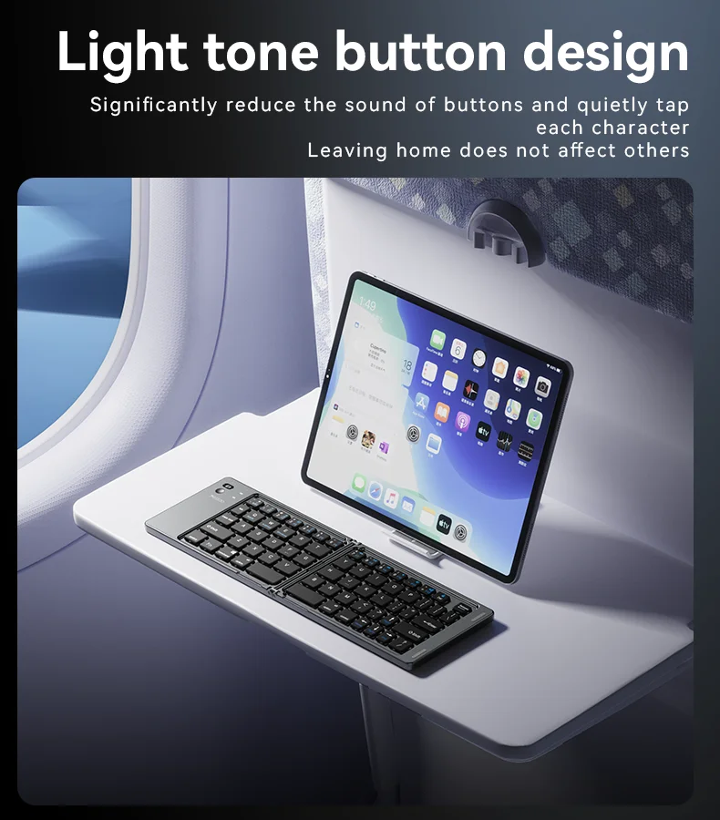 Yesido BT5.0 65 Bass Buttons Magnetic Ultra Long Battery Life BT Folding Small Keyboard