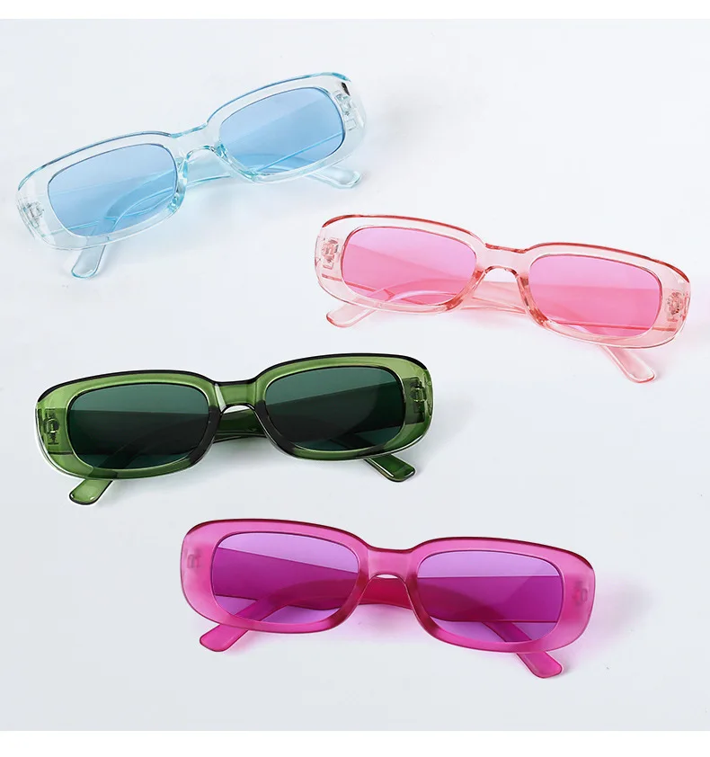 Custom Logo Luxury Sun Glasses Eyewear Fashion Small Square Frame Retro ...