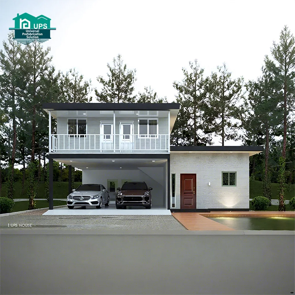 UPS auto-assemblare 2 piani casa prefabbricata modulare case a pannelli di cemento di cemento prefabbricato mobile a buon mercato in vendita