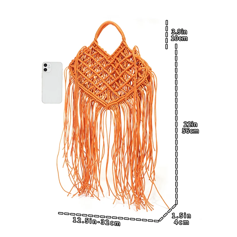 Bohemian Woven Hollow out Beach Bag Women Crochet Fringed Straw Clutch  Handmade Day Clutches Knitting Weave Boho Summer Bag - China Macrame Handbag  and Macrame Bag price