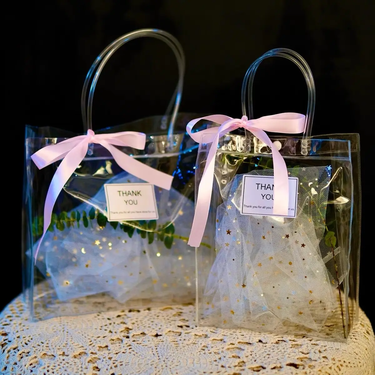 Bolsas transparentes personalizadas Bolsa de PVC transparente para