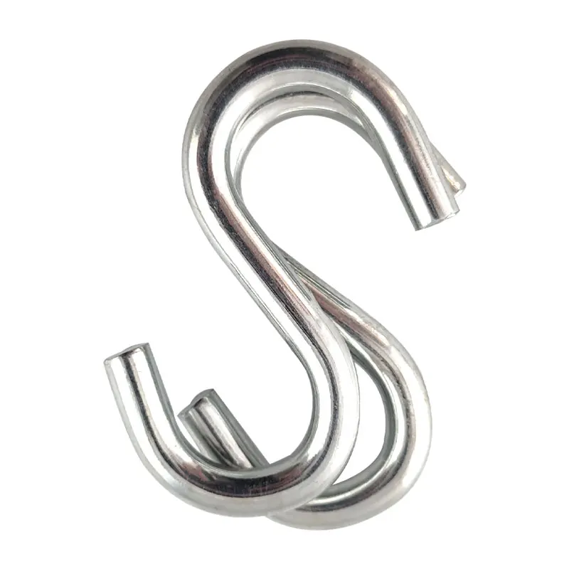 Metal hanging S shaped hanger hook stainless steel S shaped hooks