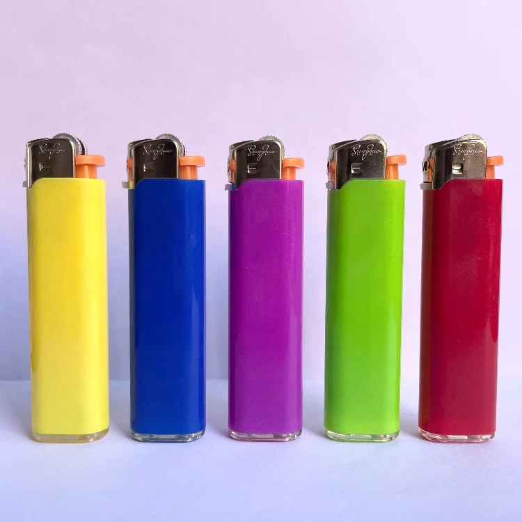 Factory Directly Sale Plastic Disposable Lighter With Warning Sticker For Cigarette