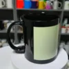 Black floral paper glow-in-the-dark mug