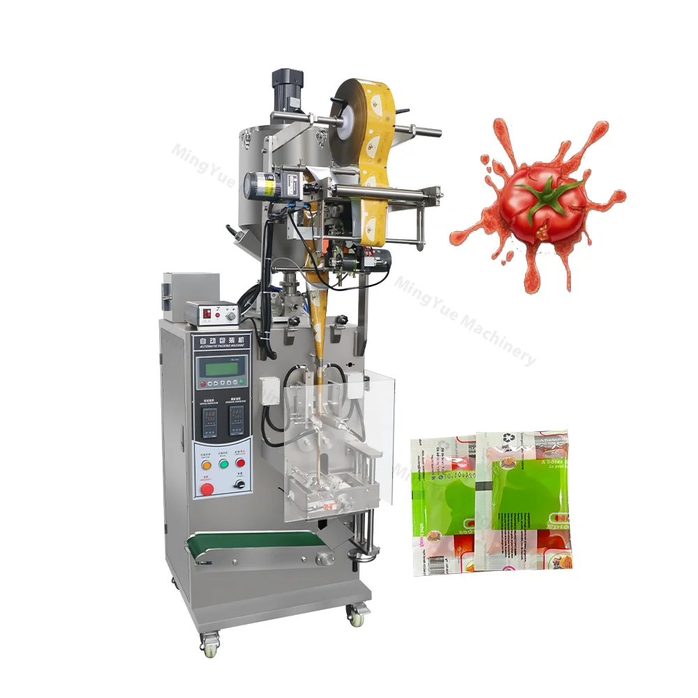 Factory Price Automatic 5 10 15 20 Gram Sachet Ketchup Cream Packing Machine Jam Sauce Paste Milk Butter Packaging Machine