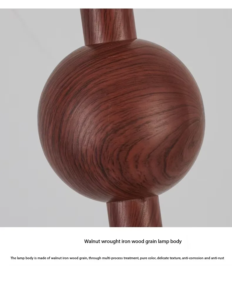 Custom European Retro Simple HotelLEDBedside Bedroom Living Room Study Wooden Fabric Shade Floor Lamp