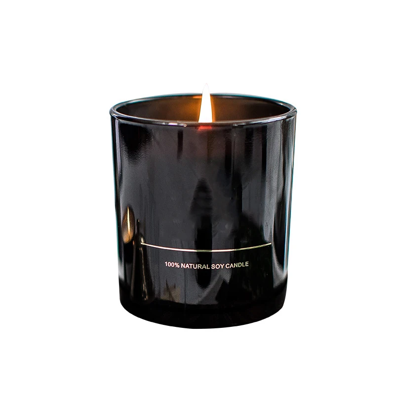 custom luxury help sleep scented candles black matte soy candle