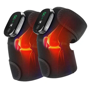 pain relief  Cordless Knee Massager 3-In-1 Heated Knee Elbow Wrap Vibration Knee Heating Pad