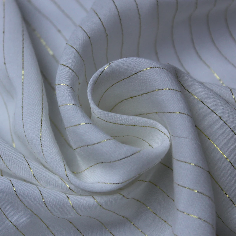 Лидер продаж Шелковый вискоза эластичная пряжа большого размера окрашенная полосатая ткань для юбки платьев