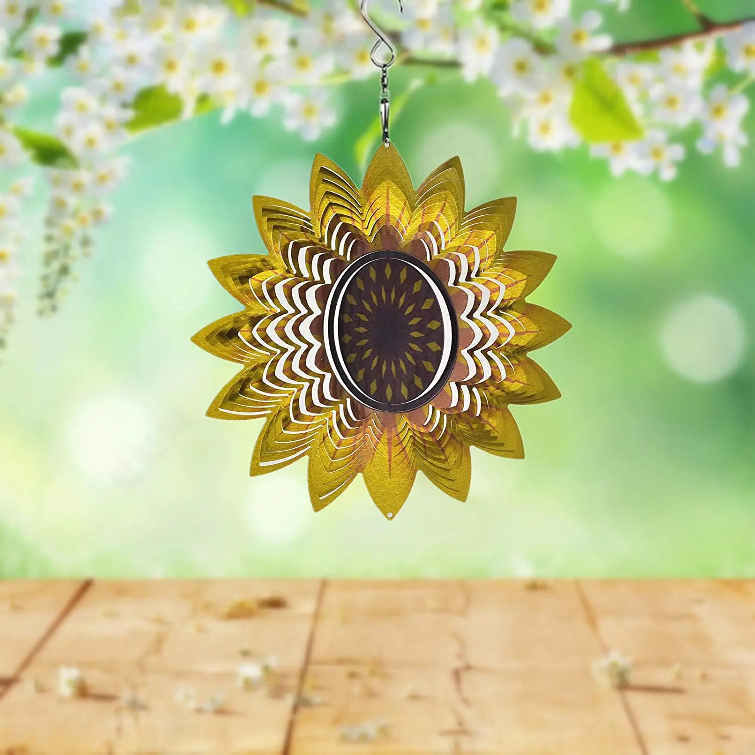 Garden Hanging Stainless Steel Sonnenblume 3d Wind Spinners Wind Spinners Girador De