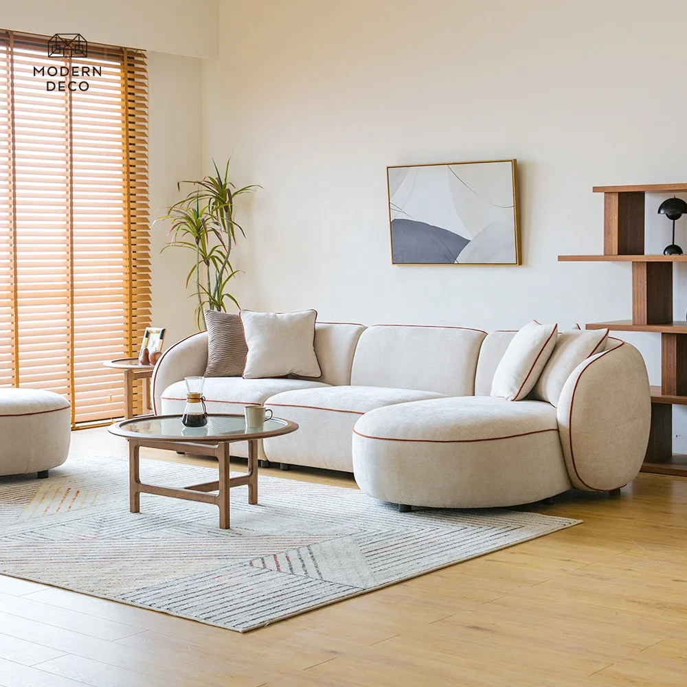 Novi dizajn po želji napravljen nameštaj za žarnu sobu bijela savremena modularna sofa skupina nameštaja modularna tkaninska sofa