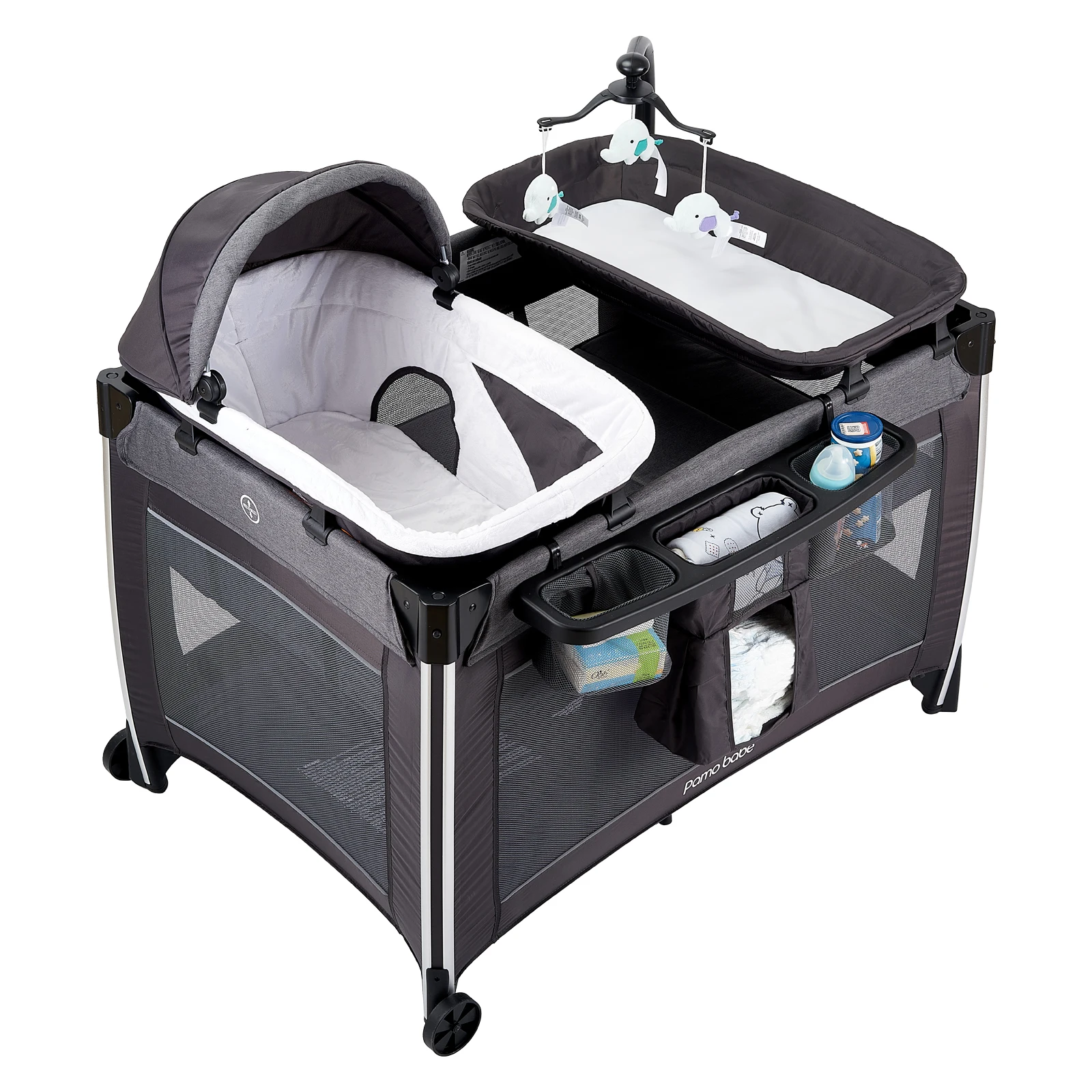 P995AM in Stock Multifunctional Luxury Bedroom Folding Cradle for Baby With a Mini Sleeping Bed