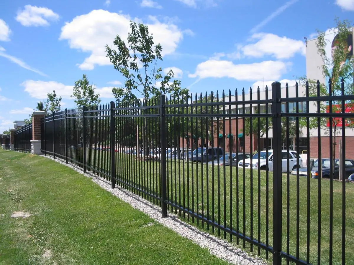 Factory Supply Black Powder Coated Outdoor Steel Metal Tubular Fence ...