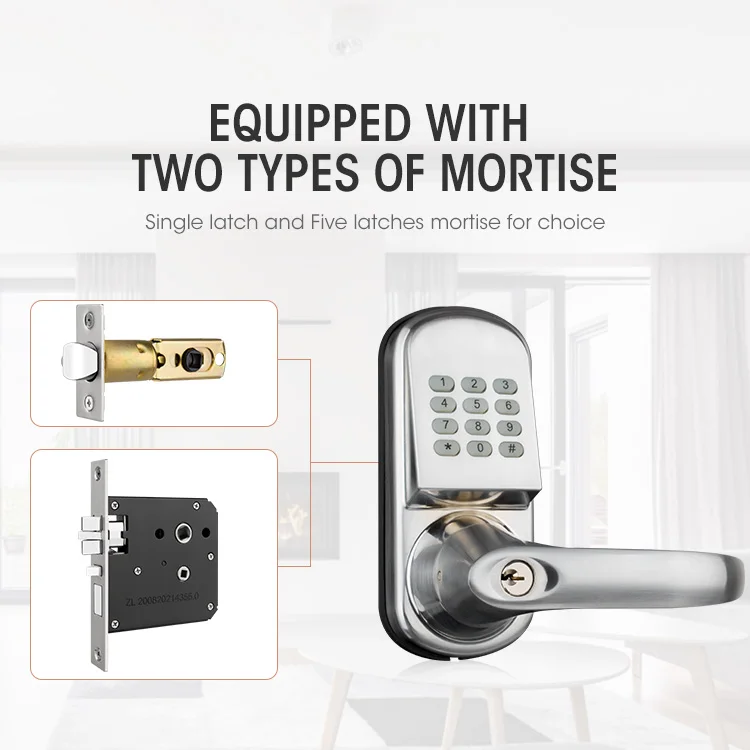 Locstar Z Wave Password Waterproof Small Zwave Lock Card Door Handle