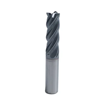 High Quality AlCrN+ Coated Four-Flute Flat End Milling Cutter with Chamfer Design Straight Shank ODM OEM Supported in Stock