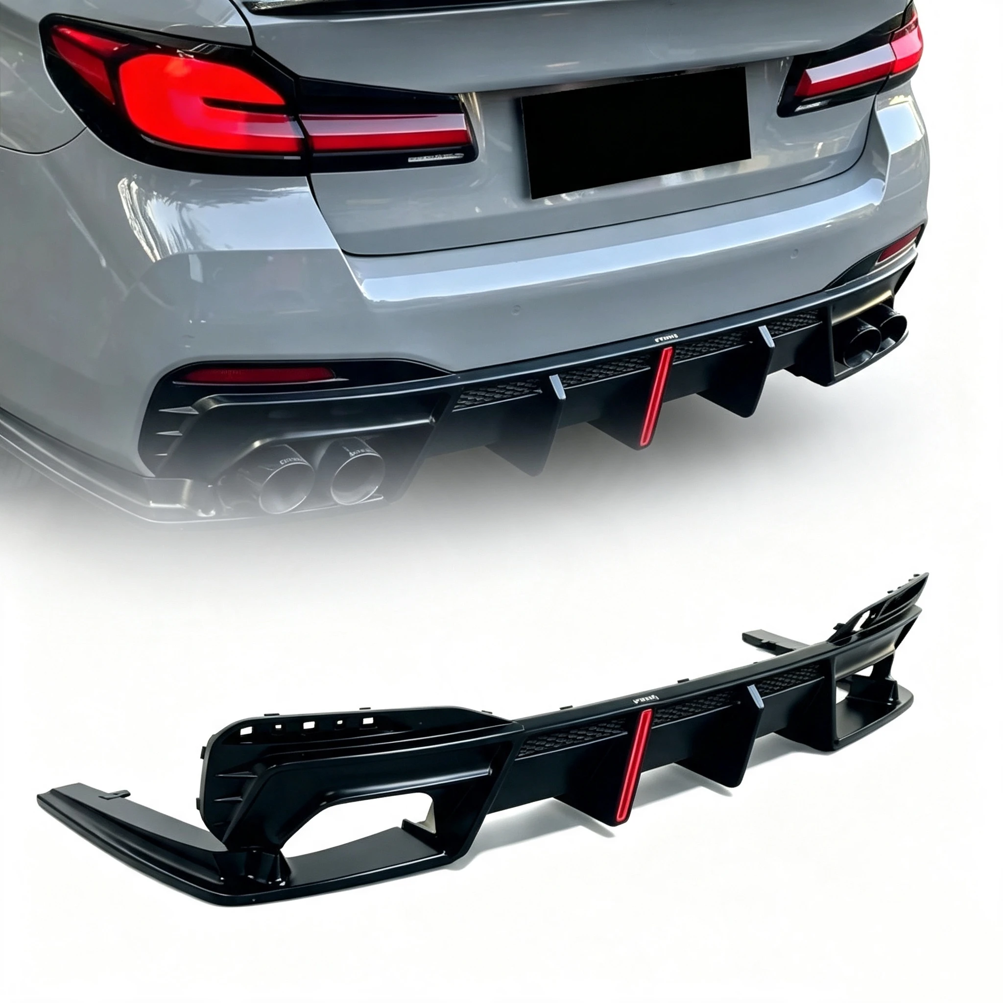 VTEN Polypropylene Rear Diffuser Trunk Lip Roof Spoiler Wing for BMW 5 Series M550i 540i G30 G31 LCI 2020-2023
