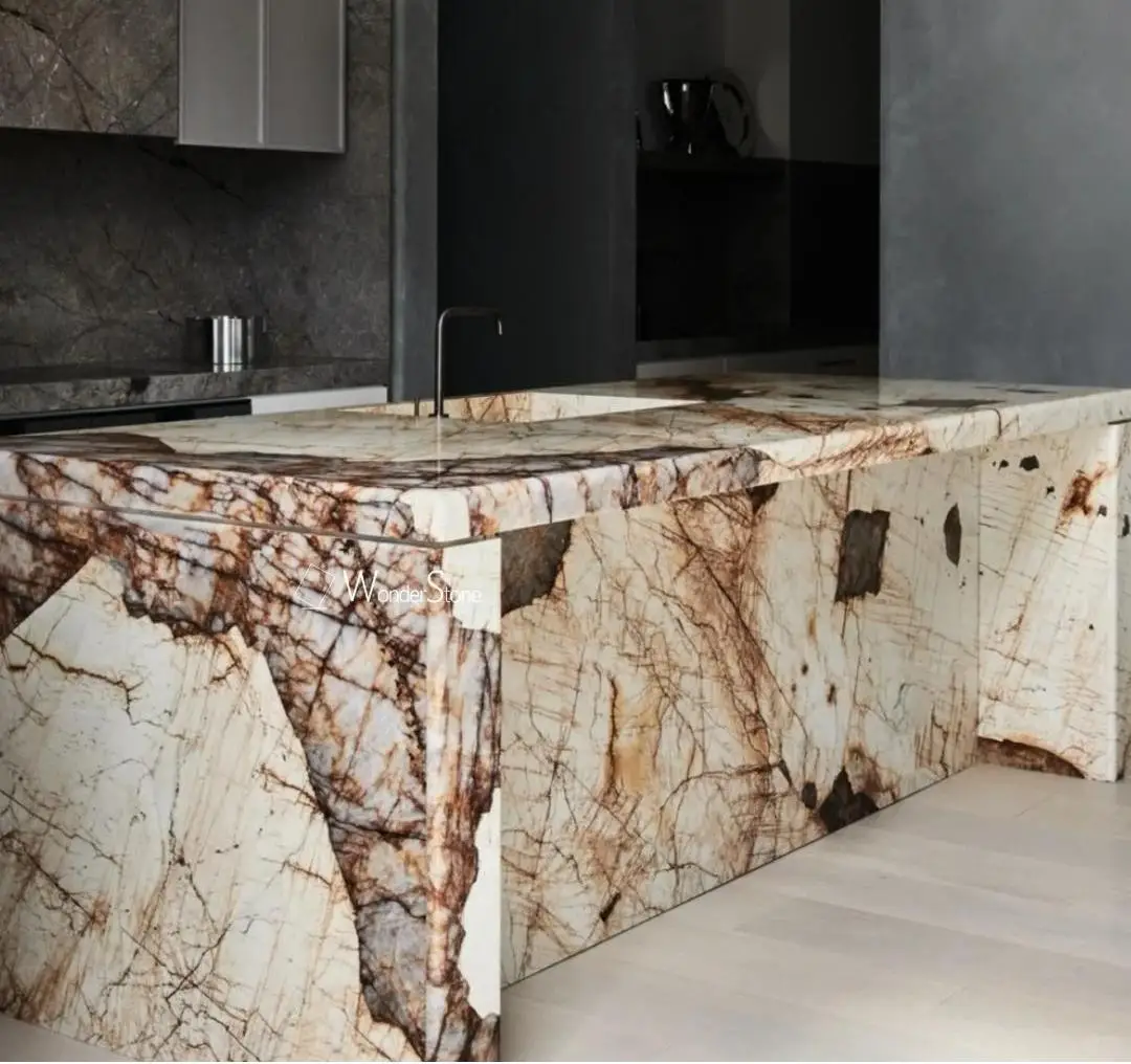 Wholesaler Brazilian Pandora Granite Patagonia Quartzite Slab Tile Luxury Natural White Marble Luxury Stone From Brazil Granite