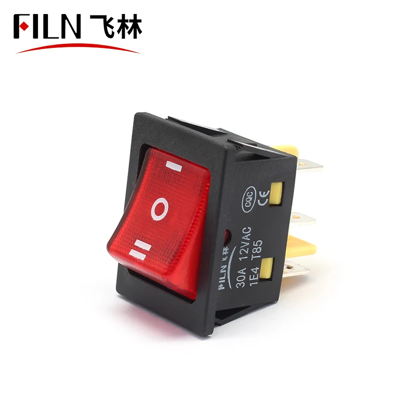 Rocker Switch JD 30A Waterproof - ON/Off 4-Pin Toggle Switch With Red ...