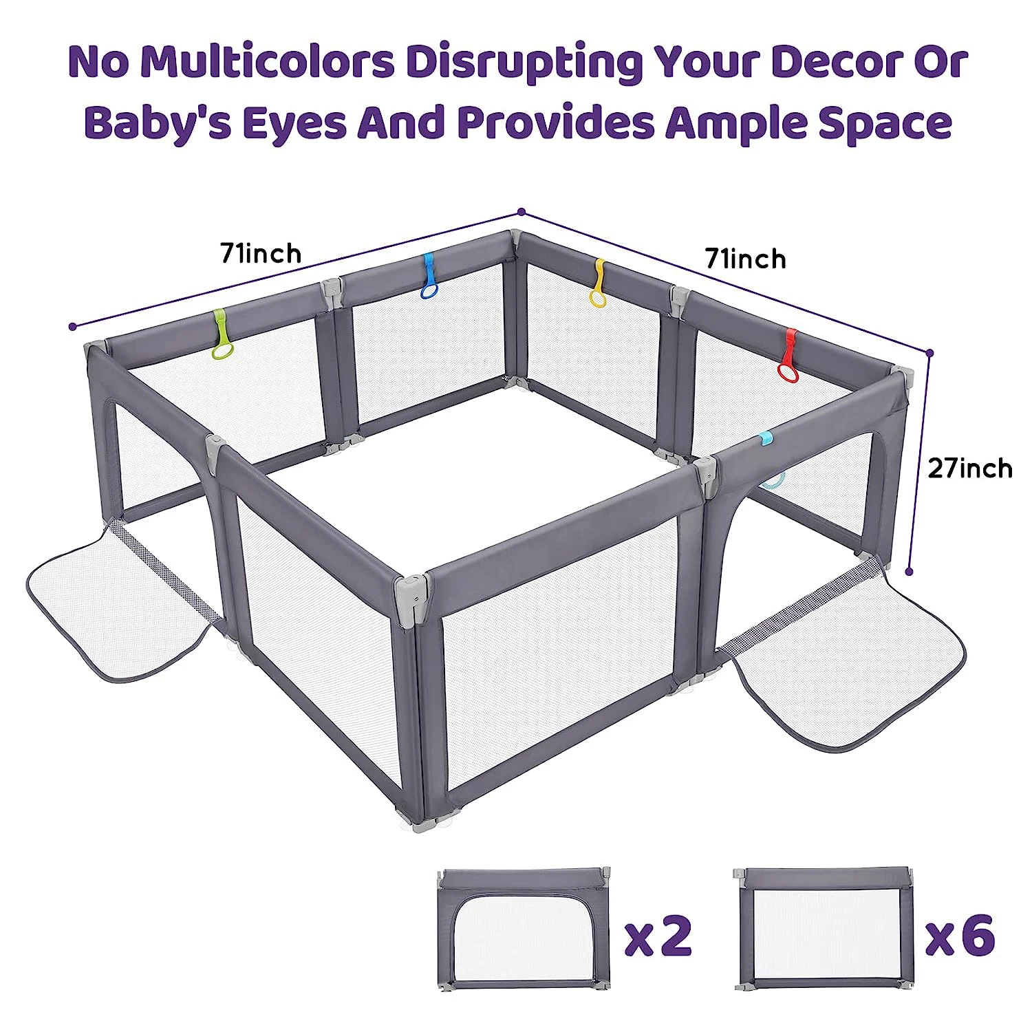 Indoor Baby Folding Fence Play Ground Safety Fence Removable Baby Fence