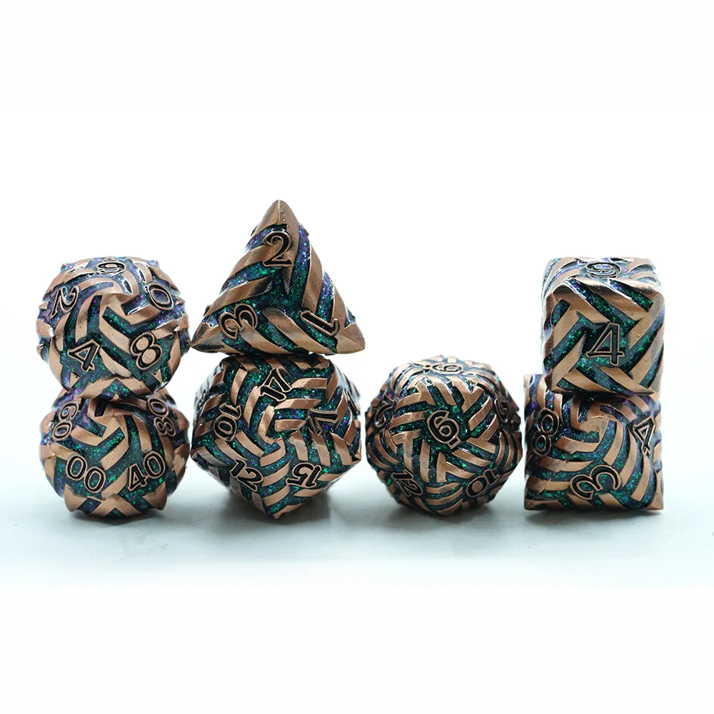 product high quality full set rpg  dnd gaming dice precious gemstone style tabletop accessories-16