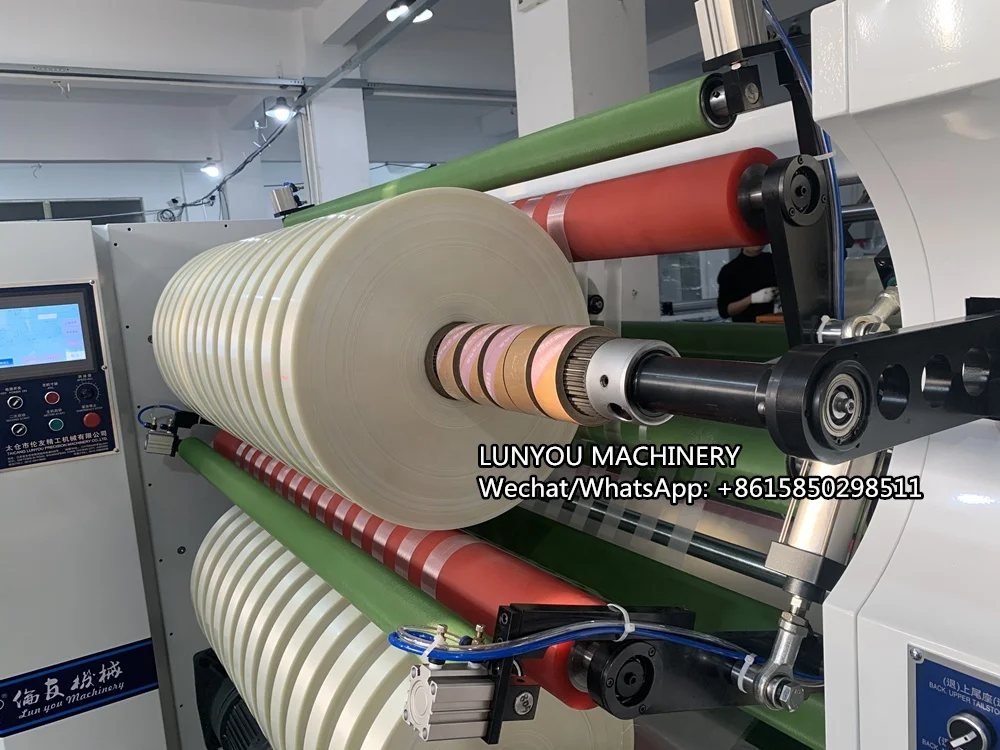 Automatic High Speed Jumbo Roll Slitting Rewinding Bopp Plastic Film Slitting Machine
