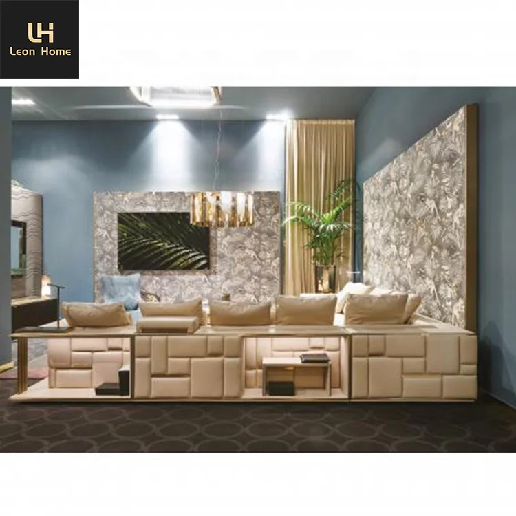 Italian High End Living Room Sofa Set Furniture Premium Sectional L